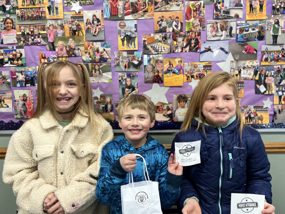 Perfect Attendance Winners 2/202/24 Dunsmuir Elementary School