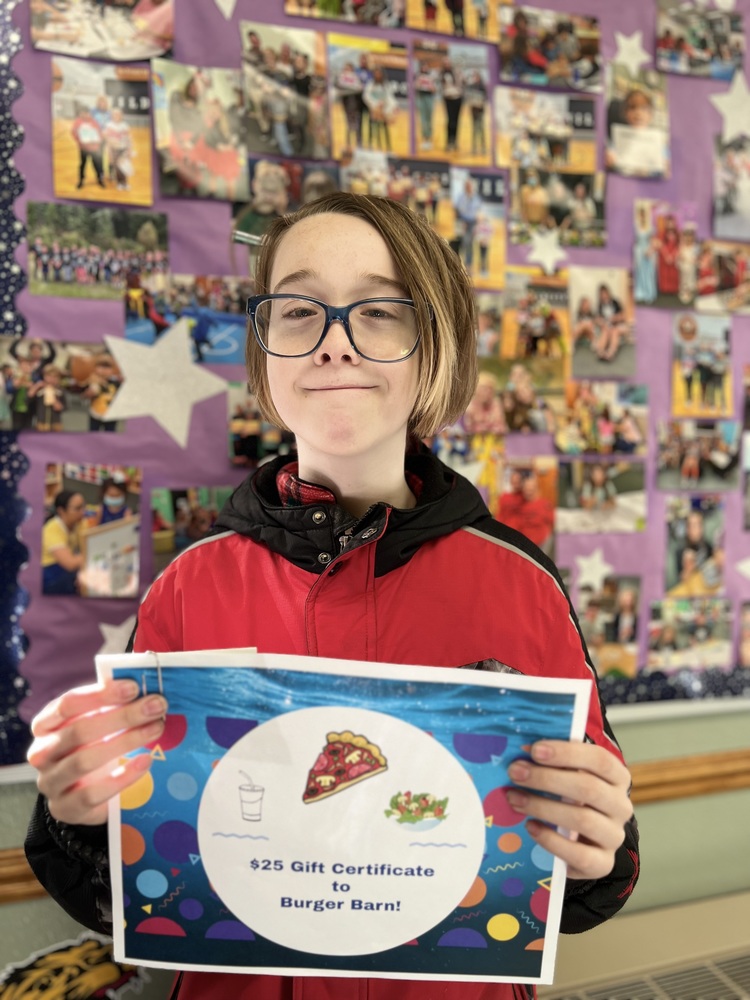 Congratulations to Caedyn, our very first Perfect Attendance Challenge